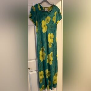 Vintage Short Sleeve  Maxi Dress